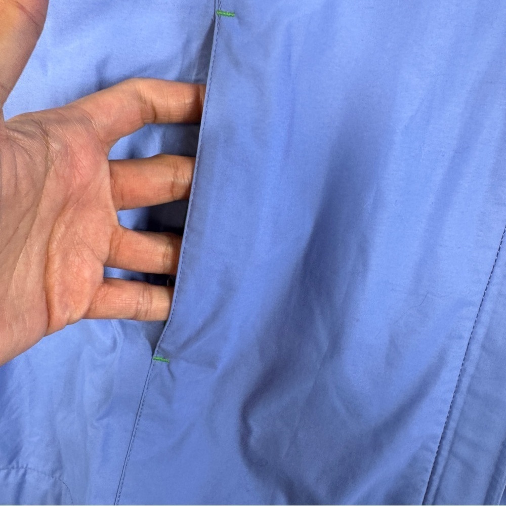 Orage Blue Hooded WaterproofJacket Size M Outdoor Rain Shell Coat Gorp Hiking - Picture 5 of 16